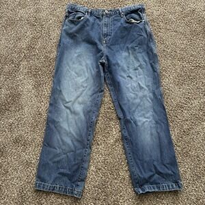 Y2K Phat Farm Men's 40x33 Blue Denim Baggy Jeans
